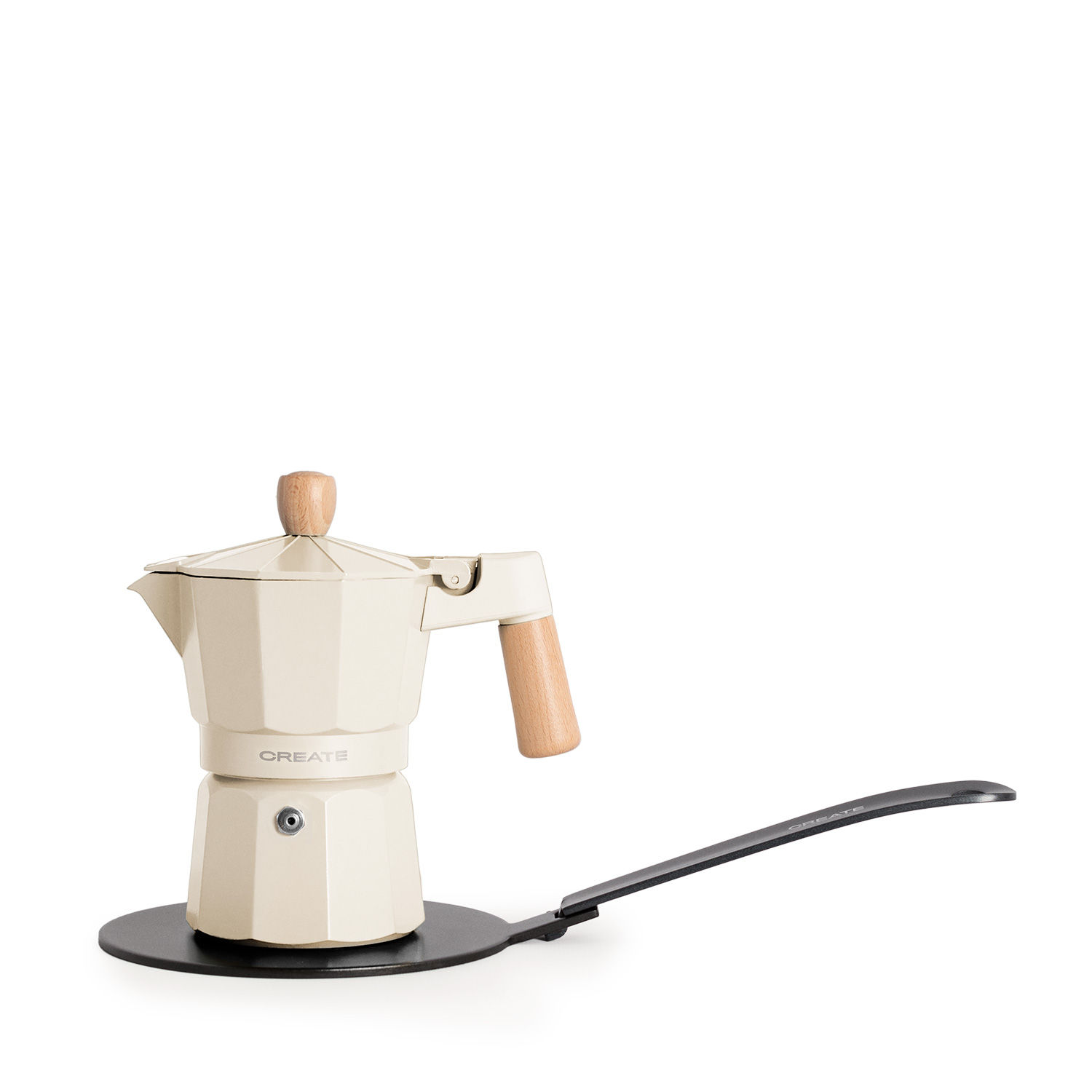 CREATE - Cafetera italiana - Con adaptador para inducción - THERA MOKA RETRO