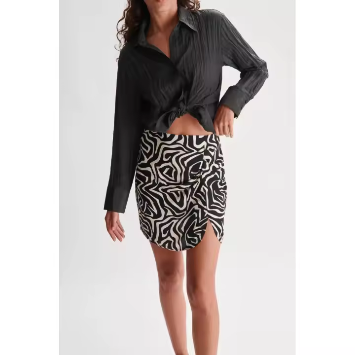 24colours Falda Corta Mujer Estampada - 1