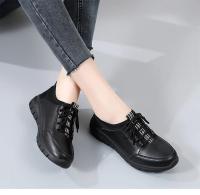Zapatos Planos Para Mujer Suela Plataforma Cordones De Cuero Split 2024 Tendencia Primavera Casual Zapatos Para Madres - details 14