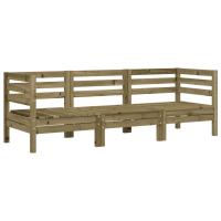 vidaXL Sofá de jardín de 3 plazas madera maciza de pino Pino natural, Pino blanco, Marrón cera Conjunto Terraza Muebles Jardín Exterior Juego de Muebles de jardín Mueble Jardín Exterior Muebles de Salon Exterior - details 4