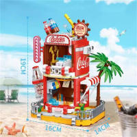 Juguete De Construcción Miniatura De Casa En Árbol De Coco Con Tienda De Café Y Barracas De Bebidas Juego De Bloques Plásticos Para Niños Edad Recomendada 3-14 Años - details 7