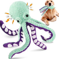Juguete De Octopus De Peluche Para Perros Interactivo Con Sonido Anti-Demolición Compañero De Bricolaje Para Grandes Y Pequeños Perros Juguetes Para Aliviar La Boredom - details 4