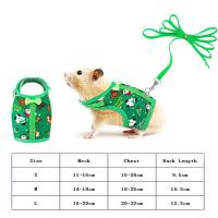 Set De Correa Y Arnés Para Pequeños Animales De Peluche Resistente Al Escape Disfraz De Navidad Rojo/Gris Para Hamster Rata Y Conejo - details 2