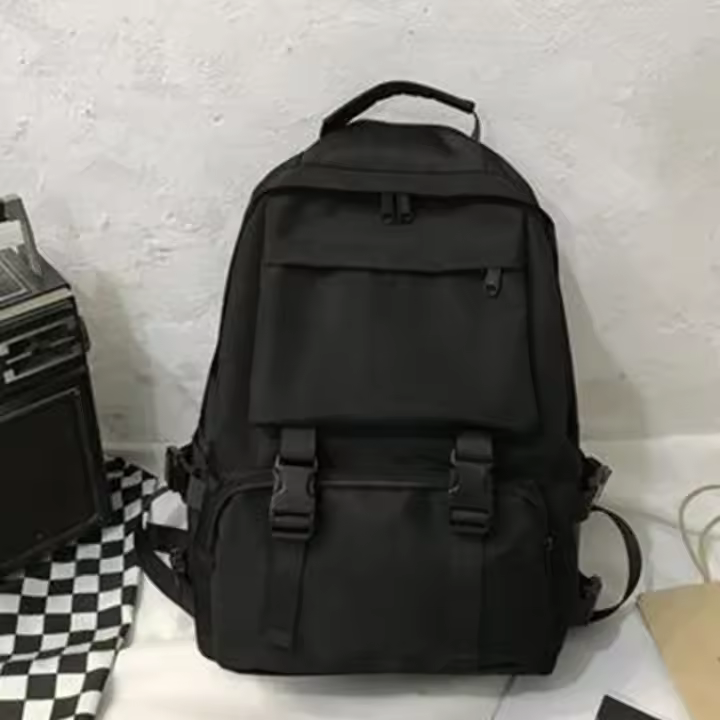 Mochila Simple De Gran Capacidad Para Viajes Estilo Harajuku Solidaria Para Estudiantes Hombres Mujeres Unisex Alta Calle - 1