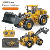 Bulldozer RC, juguete de construcción con control remoto de 9 canales, escala 1:20, totalmente funcional, con luces y efectos de sonido, ideal como regalo de cumpleaños para niños. - details 2
