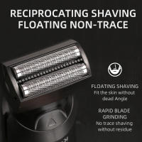 Afeitadora Eléctrica Kemei 5 En 1 Con Pantalla LCD Para Barba Larga Cepillo De Barba Recargable Por USB Máquina De Corte De Pelo Del Nariz Multifuncional - details 5