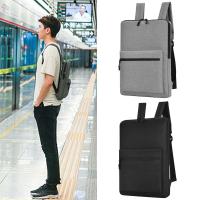 Mochila Ultrafina Para Laptop 14' 15.6' Hombre Mujer Estilo Casual Impermeable Bolsa De Trabajo Multifuncional Color Gris/Black - details 0