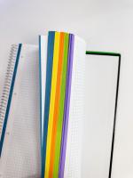 Enri，cuaderno notebook, libreta escolar A4 ，5 Franjas de Colores, A4 210 x 297 mm, 160 Hojas Cuadriculadas 5 mm, Papel 70 g/m², 4 Taladros, Cubierta de Cartón Compacto, disponible 4 colores - details 5