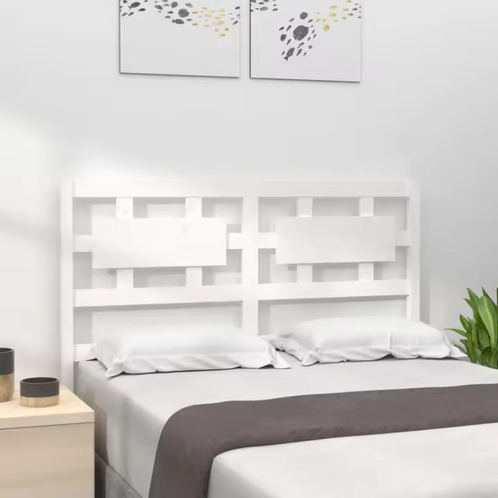 Cabecero de cama madera maciza de pino blanco 205,5x4x100 cm - 1