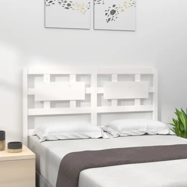 Cabecero de cama madera maciza de pino blanco 205,5x4x100 cm - 1