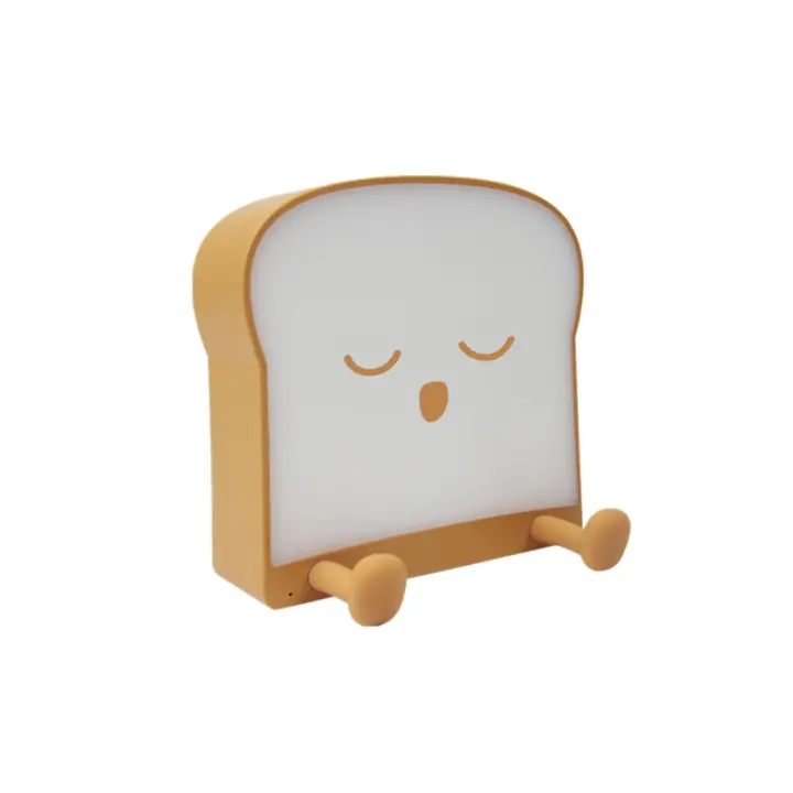 Luz nocturna para niños Luz nocturna de pan tostado con soporte para teléfono, carga USB 1 pieza - 1