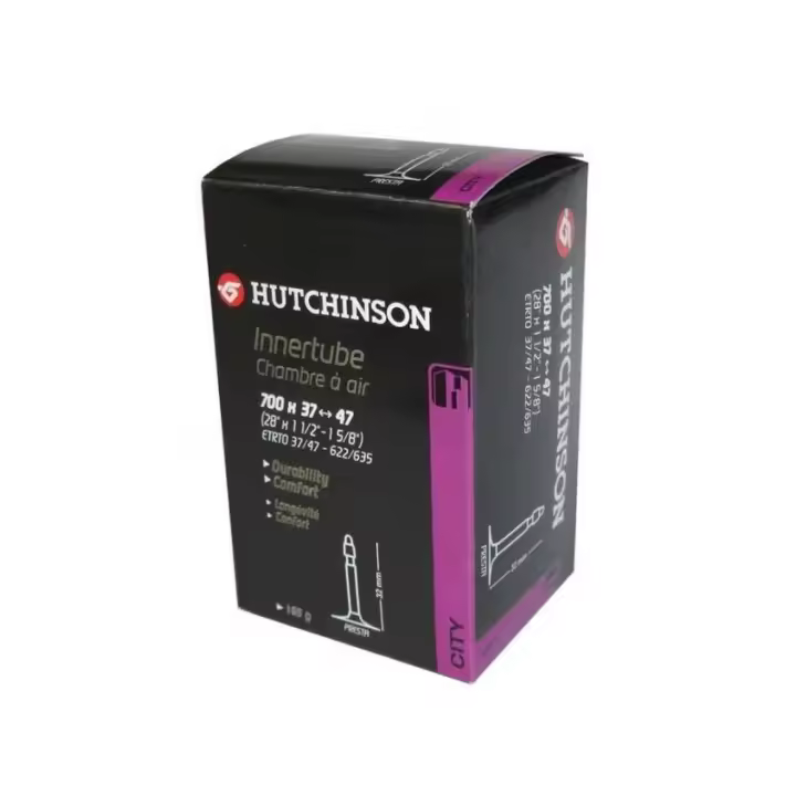 Hutchinson - Cámara de bicicleta 24x1.70-2.35 con válvula Presta fina para ciclismo, compatible con ruedas de montaña y carretera, ideal para reemplazo rápido y rendimiento confiable - 1