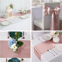Corredor De Mesa De Seda 30cmx275cm Para Boda Y Fiesta Decoración Del Hogar Cubierta De Mesa De Eventos Y Banquetes - details 6
