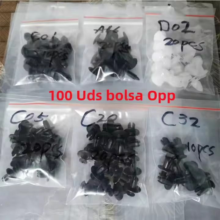 100pcs Herramientas De Desmontaje Para Coche Clips Plásticos Mixtos Retenciónde Puertas Y Remoción De Productos Con Clavos Y Tornillos - 1