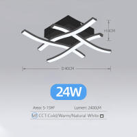 Lámpara De Techo Moderna 24W LED Para Decoración De Habitaciones Sala De Estar Y Comedor Fuente De Alimentación AC90-260V Metal Blanco - details 5