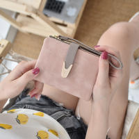 Monedero Mujer Corto Otoño Invierno Nueva Retro EU Y AM Nueva Monedero De Cuero PU Mate Moda Sencilla Conveniente - details 25