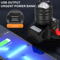 Linterna Frontal Recargable USB Super Brillante Con 5 Modos De Iluminación Pantalla Digital Para Pesca Al Aire Libre Y Camping - details 27