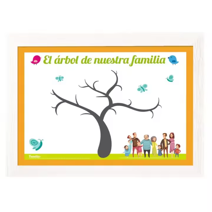 Cuadro arbol huellas Familia Antracita Raíz Inicio Papeleria Huellas   Antracita - 1