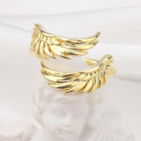 Encanto Anillo de lazo para mujer, estilo elegante, chapado en cobre de 14 quilates, con flor. - details 21