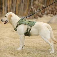 Correa Táctica Para Perros Grandes Con Cremallera Retráctil Y Correa De Hombro Gran Capacity Para Pitbull Accesorios Para Perros - details 12