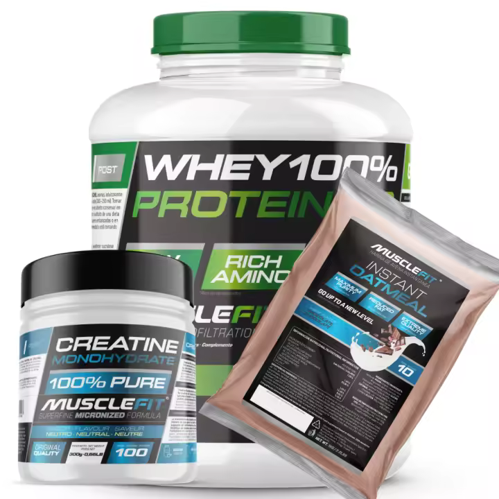 PACK MUSCLEFIT WHEY 2kg + Creatina 300g + Avena 1kg│MUSCLECULT│Mas musculos - 1