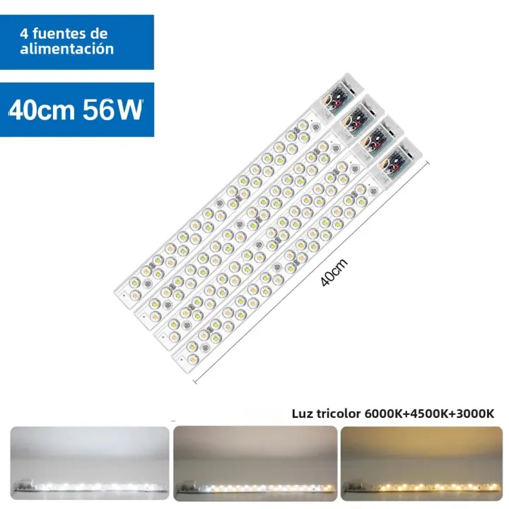 Panel De Luz LED 220V Piezas De Repuesto Para Lámpara Cuadrada Y Pared Luz Del Techo Modulable Ahorro De Energía Con Lente Y Tablero - 1