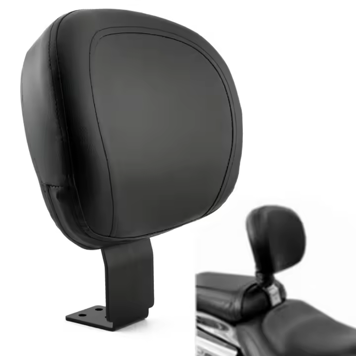 Almohadilla De Respaldo Para Motocicleta Negra De Cuero Sintético Y Acero Para Yamaha Dragstar Vstar XVS 400 650 1998-2023 - 1