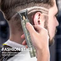 Cortador De Pelo Profesional Para Hombres Trimmer De Barba Máquina De Corte De Pelo Barbero Vintage T9 Con Mango De ABS - details 7