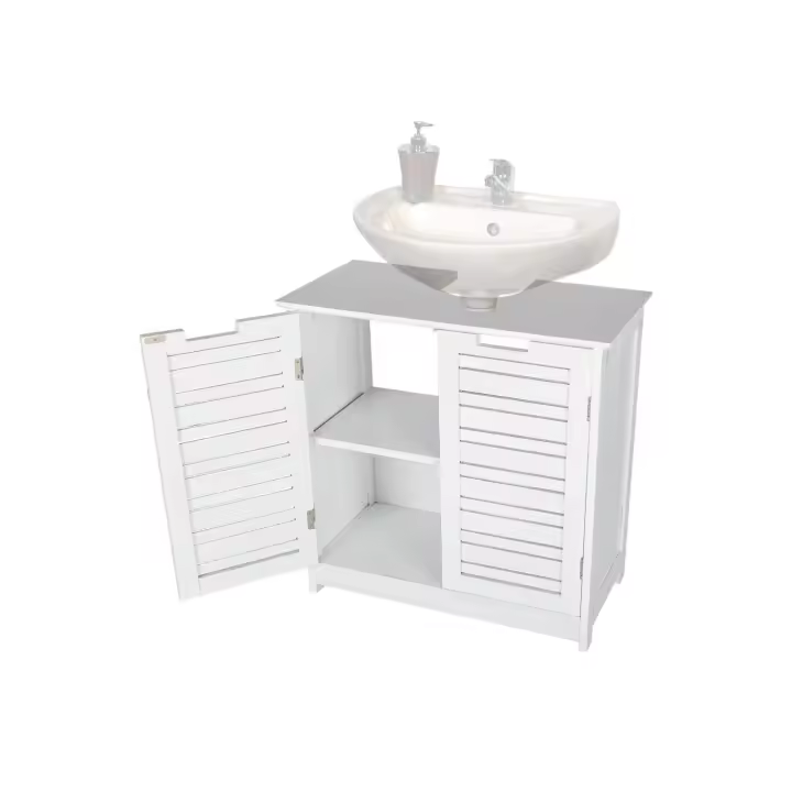 Tendance ARMARIO BAJO LAVABO MDF 2 PUERTAS + 1 ESTANTE INTERIOR - MIAMI/STOCKOLM,60cm*30cm*70cm - 1