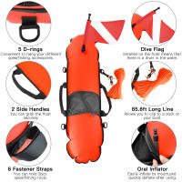 Flotador De Seguridad Inflable Para Escuba Con Bandera De Diversión Máxima De 78LBS Para Pesca Con Arco Y Natación - details 3