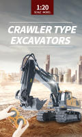 RC Excavadora De 1:20 Para Niños Control Remoto 2.4G Vehículo De Construcción Multifuncional Juguetes Para Niños Regalo - details 0