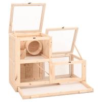 vidaXL Jaula para hámster madera maciza abeto 81x40x60 cm - details 2