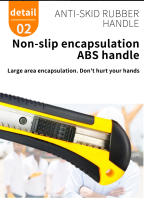 Cuchillo De Utilidad 18MM Corte De Bolsa 6 En 1 Multifuncional Acero Inoxidable Retráctil Resistente Al Agua Con Hojas Desmontables Pack De 20 - details 5