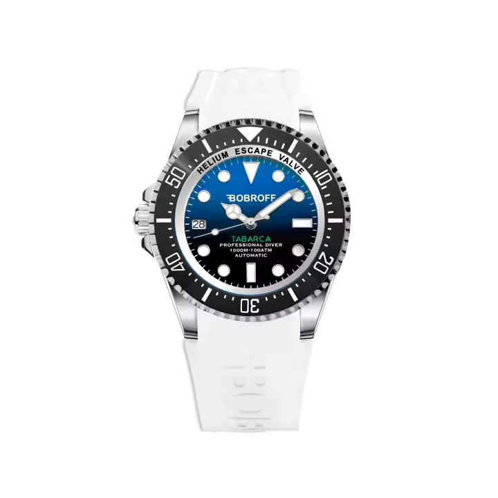 Bobroff Tabarca - Reloj de Hombre automático Diver Profesional de Buceo, 1000 m, Azul, válvula de Helio BF0003i-BFSTB - 1