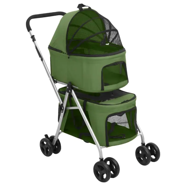 vidaXL Cochecito doble de perros plegable tela oxford 83x48x97cm - 1