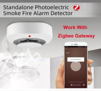 Detector De Fuma Inteligente Zigbee Tuya Alarma De Incendio Sistema De Seguridad Doméstica Compatible Con Hub De Trabajo De Los Bomberos - details 0