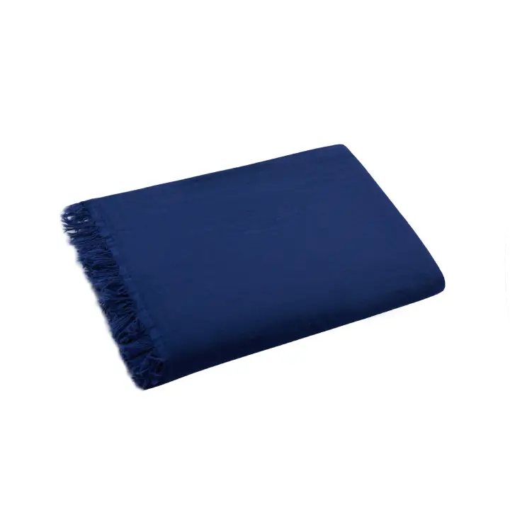 Manta de gasa de algodón puro de 4 capas con borlas, manta de crepé para bebé, manta de playa, manta de picnic, manta para automóvil - 1