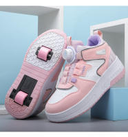 Zapatos De Patinaje Para Niños 2024 Nuevos Primavera Otoño Doble Rueda Deportivos Respirables Talla True Fit Material Superior Cuero - details 21
