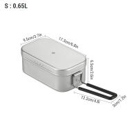 Caja De Almuerzo Campingmoon Plegable De Aluminio 650ml / 1300ml Con Mango Para Camping Picnic Contenedor Bento De Acampar - details 9