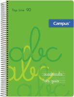 Campus  Bloc espiral Tapa CARTON FINA DURA cuaderno cuadricula con guia tipo lamela cochesito de Tamaño A4 Cuadrícula Pauta 3x3mm/4x4mm a elegir, , 80 hojas, 70g Pack de 6 blocs  perfectos para uso escolar, aprender a escribir y hogar - details 2