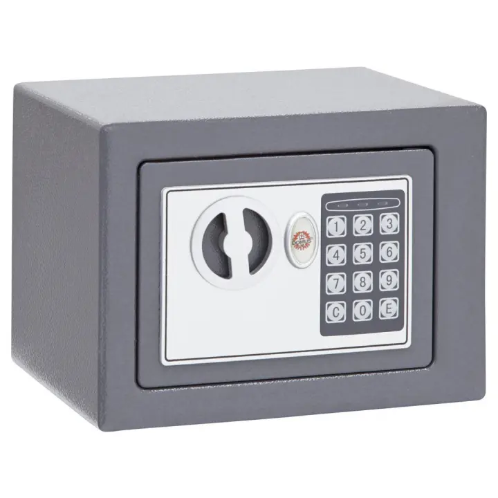 ARREGUI D-HE/0 Caja Fuerte de Acero con Cerradura Electrónica, Teclado con Código Programable, Caja de Seguridad para Casa y Hogar, con Llave de Emergencia, 17 x 23 x 17 cm, 5 L - 1