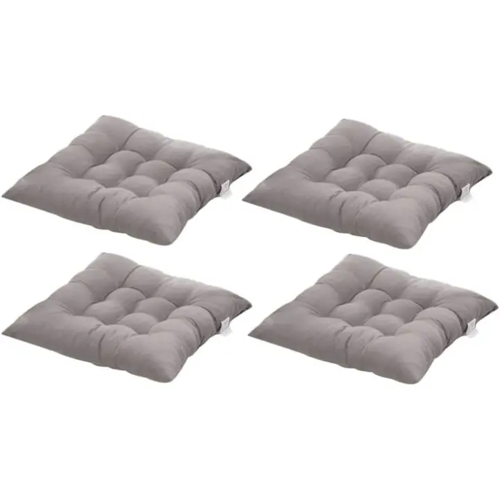 Cojines Cuadrados para Silla Cojines de Asiento de 40x40 Decoración del hogar Cojín de Estera Acolchada, cómodo y Colorido - Ideal para Uso en Interiores y Exteriores (Gris) - 1