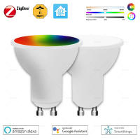 Bombilla LED Zigbee GU10 7W RGB CW Dimmable Spot Luz Inteligente Compatible Con Alexa Google Assistant Smartthings Voltaje 110V-220V Para Dormitorio - details 0