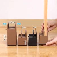 4PCS Alzas De Silla Ajustables Con Tornillo Y Abrazadera 2 4 Pulgadas Altura Resistente Para Sofá Mesas Cama Muebles - details 2