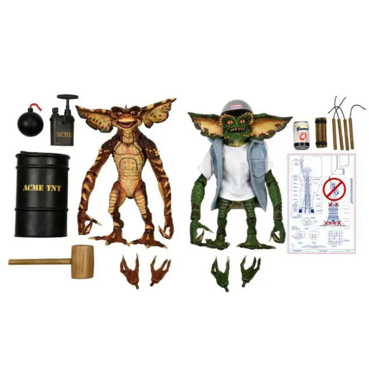 Pack 2 Figuras Neca Gremlins Construcción Ultimate Articuladas y Accesorios de 18cm - 1