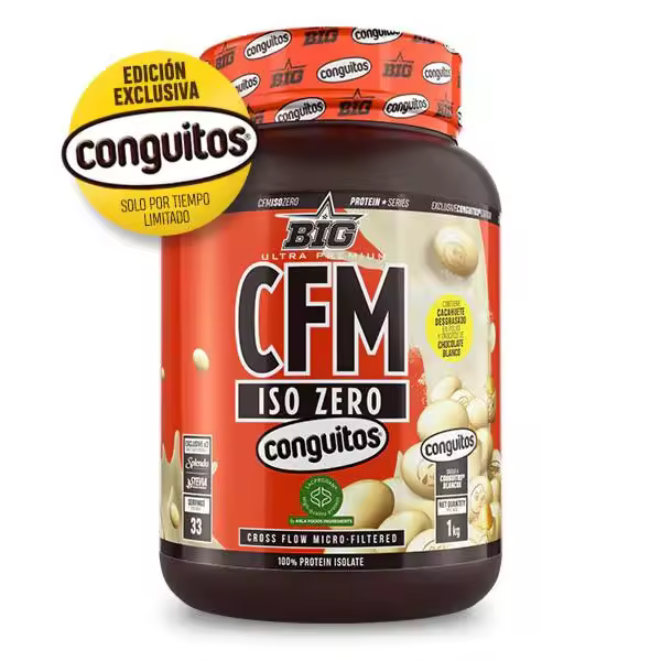BIG CFM ISO ZERO 1 KG CONGUITOS CHOCOLATE BLANCO - AISLADO DE PROTEÍNA DE SUERO - 1