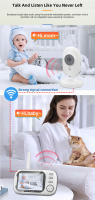 Cdycam Visión Nocturna, Control de Temperature, Audio de Dos Vías, Cámara de Seguridad para Cuida de Niños Recargable, Múltiples Receptores - details 2