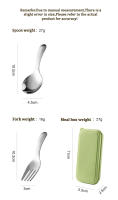 Juego De Comedor Portátil Para Niños En Acero Inoxidable 304 Uso Exterior Utensilios De Desayuno Y Postre Combinación De Cuchara Y Tenedor - details 3