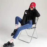 Jeans Térmicos Para Mujer Invierno Nieve Cálido Grueso Vaqueros Delgados Con Felpa Estilo Retro Azul Pantalones Largos Casual - details 24