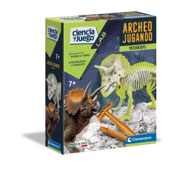 Arqueojugando Triceratops Ciencia y Juego - Clementoni 55031 - 1